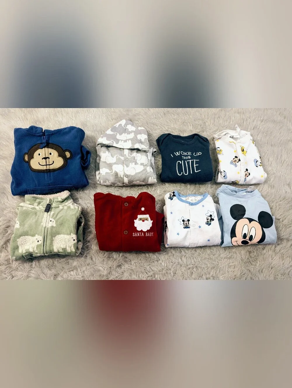 Baby Boys Size 0/3 Months Bundle of Rompers